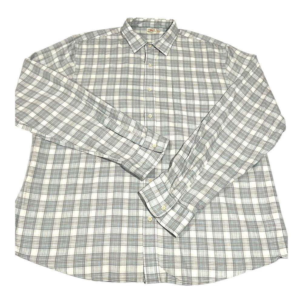 Faherty Brand Men's Plaid Button Down Long Sleeve Casual Shirt XXL